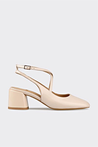 Elle Shoes Bej Kadın Topuklu Ayakkabı