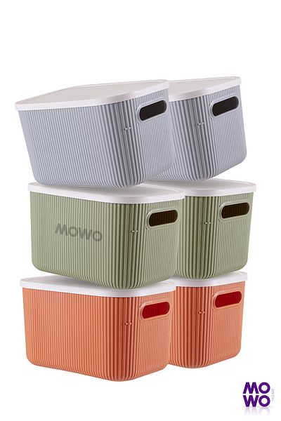 Mowo Home Trove 6 bucăți 6,2 Lt cutie, cutie de depozitare, coș, bijuterii machiaj baie organizator bucătărie