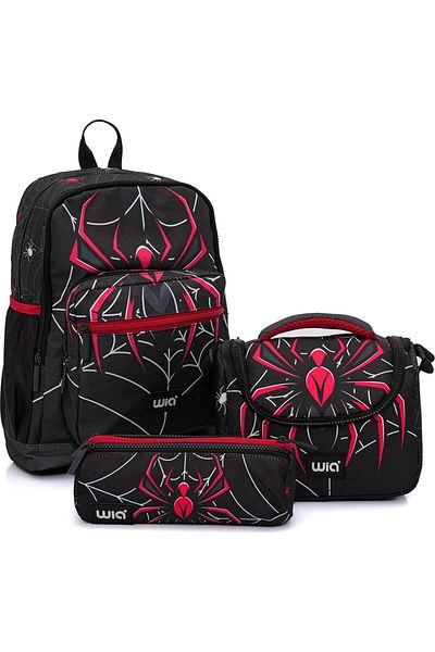 Wia Boy's Spiderman Themed 3-Piece School Bag Set Sw-031