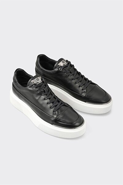 Elle Shoes Siyah Deri Erkek Spor Ayakkabı