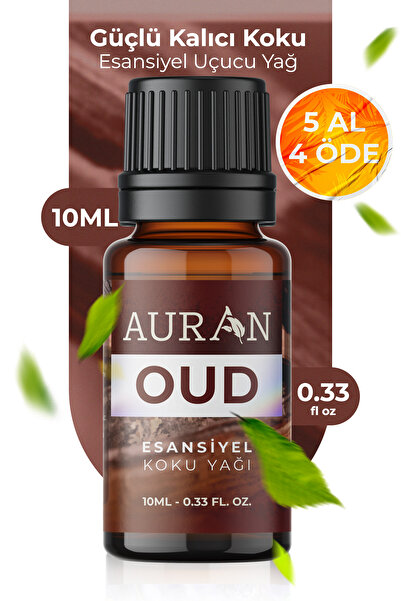 AURAN Oud Esansiyel Uçucu Koku Yağı Difüzör Esansı Buhurdanlık Yağı Aromaterapi Yağı 10ml
