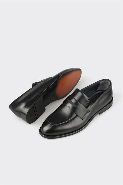 Elle Shoes Siyah Deri Erkek Klasik Ayakkabı