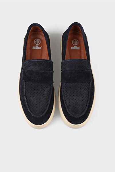 Elle Shoes Lacivert Deri Erkek Günlük Ayakkabı