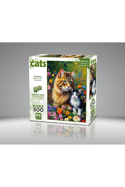 Ks Games Cats Family Puzzle 300 Pieces