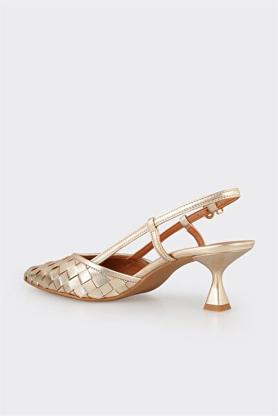 Elle Shoes Gold Deri Kadın Günlük Ayakkabı