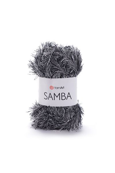 Yarnart Samba - Hand Knitting Thread Gray Black-k64