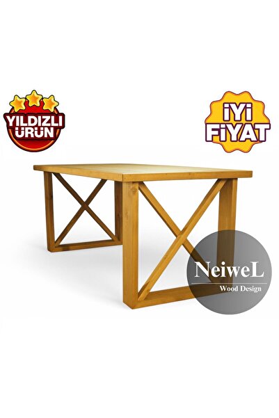 Neiwel Leis Doğal Ahşap Mutfak ve Yemek Masası-80-240