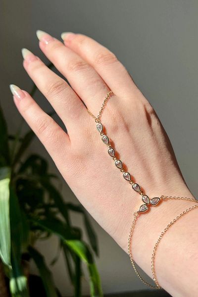 Leo'Stone Damla Model Zircon Stone Does Not Tarnish, Does Not Discolor Women's Shahmeran