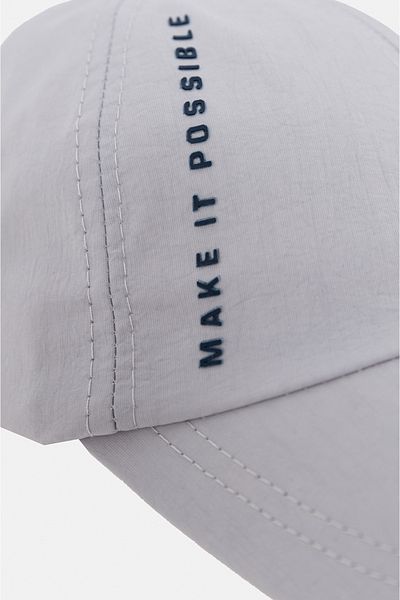 Avva Men's Gray Slogan Printed Sports Hat A31y9200