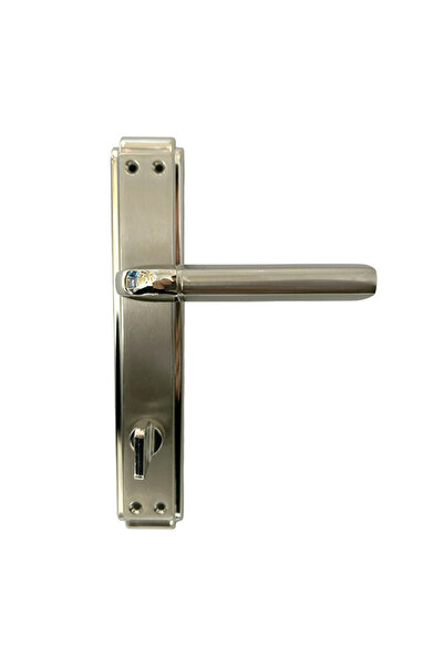 Hira Melis Lüx Gül Nikel-saten Wc Kapı Kolu – Tuvalet & Banyo Için, Kilitli, (1 TAKIM-ARKA VE ÖN) Sol Yön