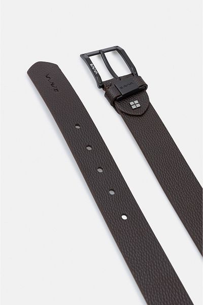 Avva Мъжки кафяв кожен колан с микро шарки A31y9312