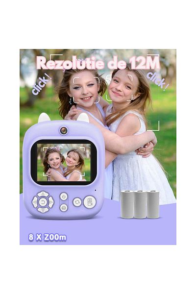 SMARTIC Camera, Instant Print, Full Hd 1080p, 2.4”, 800mah, Games, Mp3, Memory Card Gift