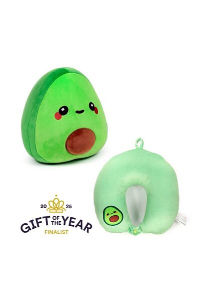Puckator Avocado Plus Travel Pillow or Toy, 2 In 1, Reversible, Avocado Pedro, Relaxeazzz