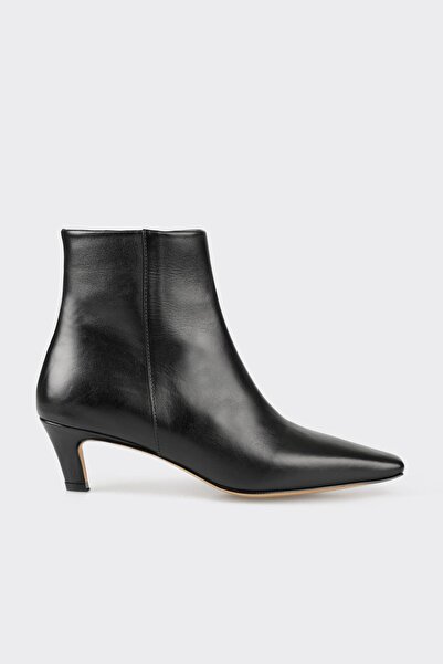 Elle Shoes Siyah Deri Kadın Klasik Bot