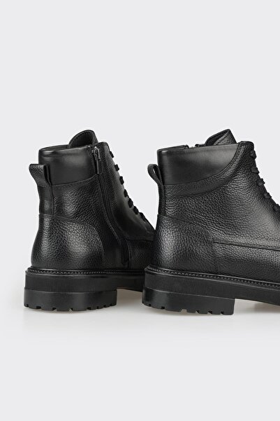 Elle Shoes Siyah Deri Erkek Günlük Bot