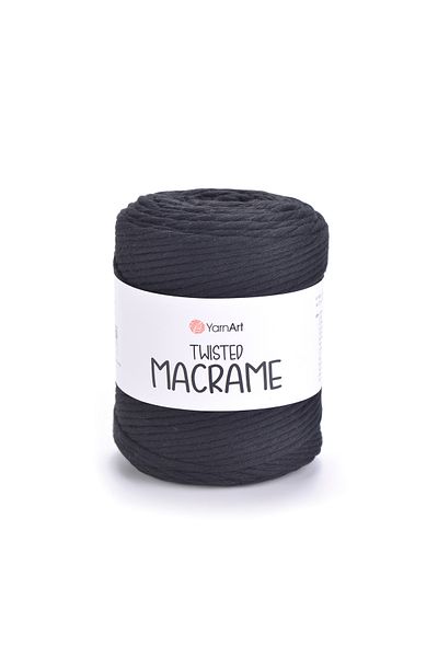 Yarnart Twisted Macrame - Μακραμέ Χέρι Πλεκτό Νήμα Μαύρο-750
