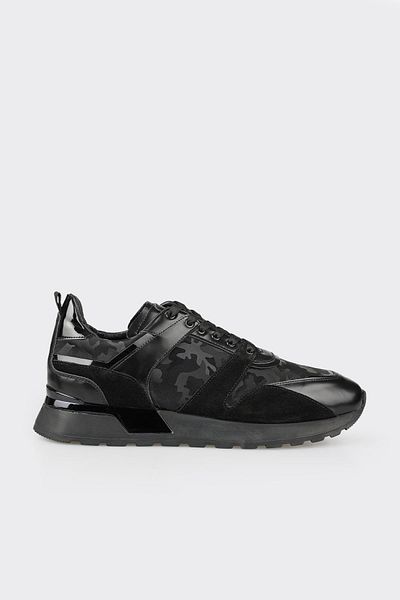 Elle Shoes Black Leather Men's Sports Shoes