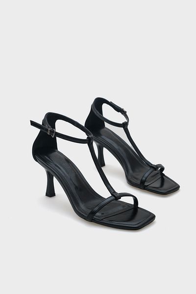 Capone Outfitters Sandale de damă Dalia cu toc mediu cu curele la gleznă