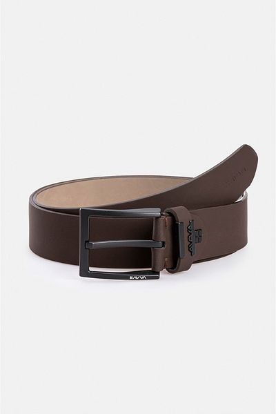 Avva Men's Brown 100% Leather Belt A31y9307