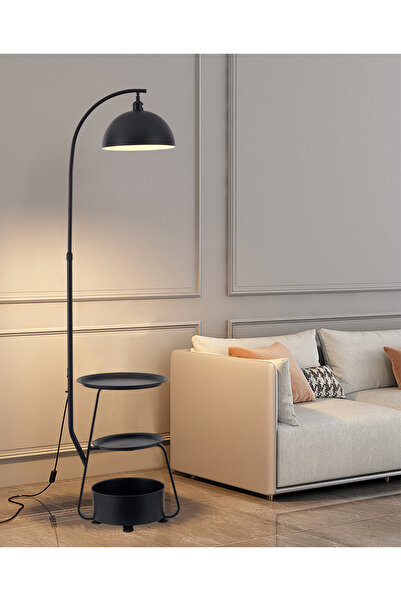 Apliqa Belezza Siyah Sehpalı Lambader