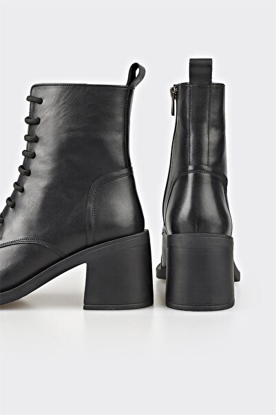 Elle Shoes Siyah Deri Kadın Günlük Bot