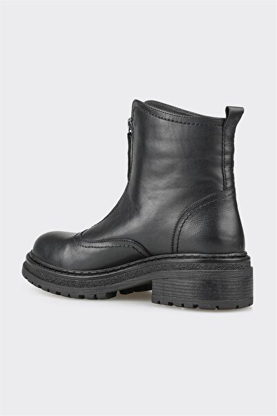 Elle Shoes Siyah Deri Kadın Günlük Bot