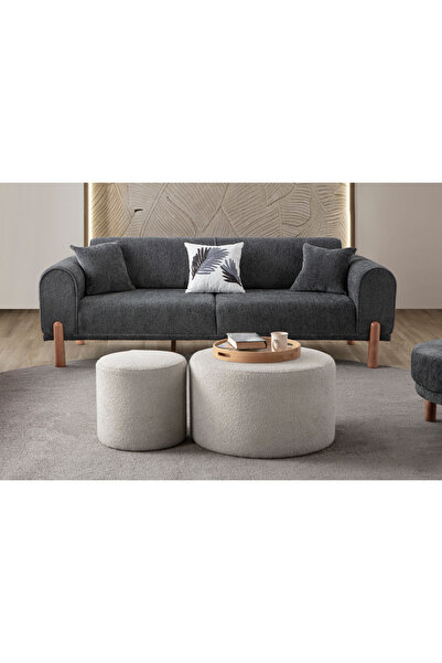 EDSY HOME Armoni 3+3 Koltuk Takımı Antrasit