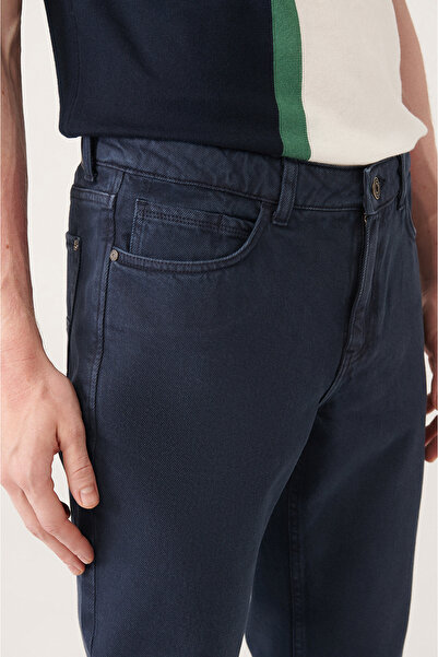 Avva Erkek Lacivert %100 Pamuk Jean Pantolon A31Y3508