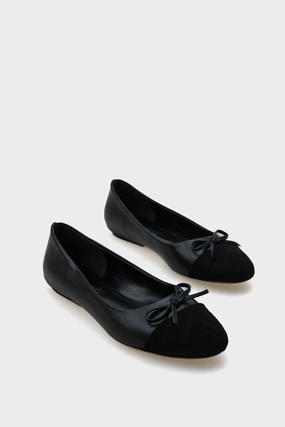 Capone Outfitters Balerini de damă Becky cu vârf din piele intoarsa