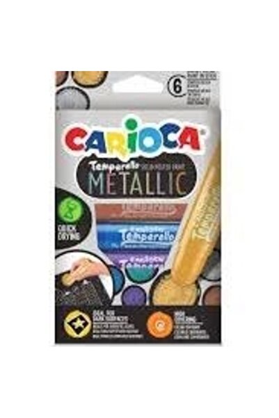 Generic Brand Carioca temperello stick poster coloring pen metallic 6 pack