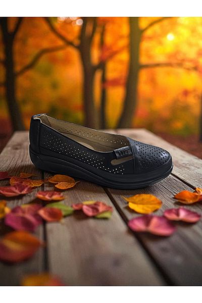 Ercan Konay 5913 Large Size Genuine Leather Mother Shoes