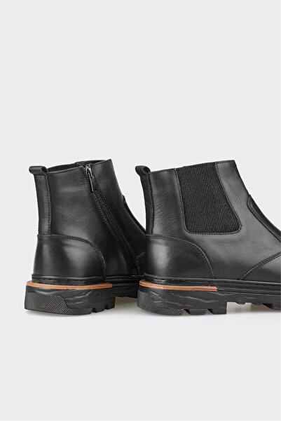 Elle Shoes Siyah Deri Erkek Günlük Bot