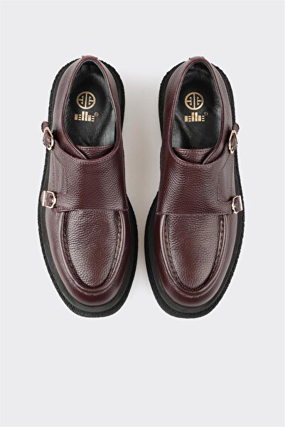 Elle Shoes Kahve Deri Kadın Günlük Ayakkabı