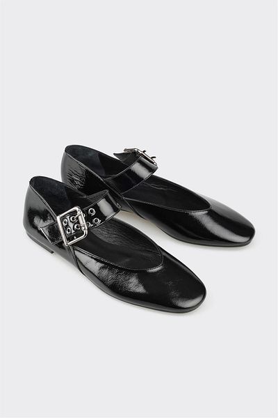 Elle Shoes حذاء كاجوال نسائي من الجلد الأسود