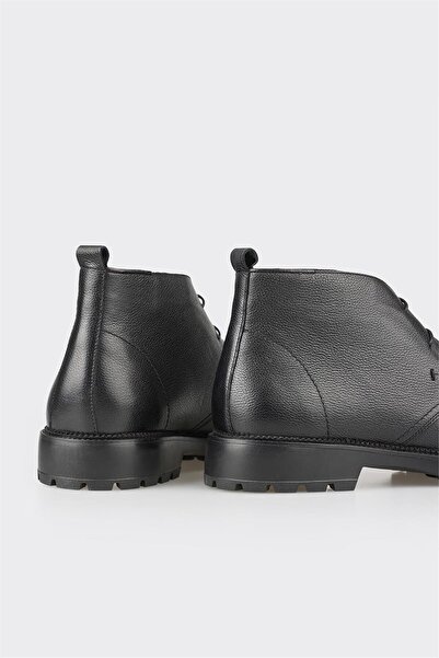 Elle Shoes Siyah Deri Erkek Günlük Bot