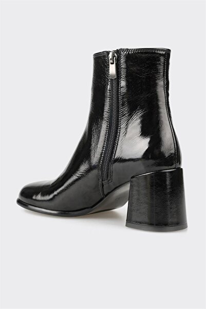 Elle Shoes Siyah Deri Kadın Klasik Bot