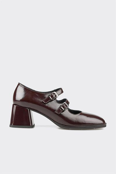 Elle Shoes Brown Leather Women's Heeled Shoes