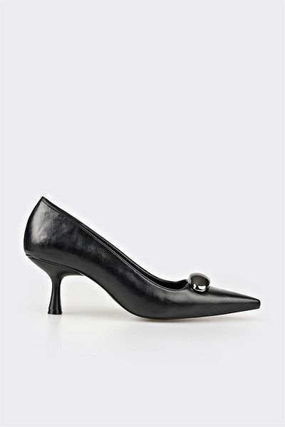 Elle Shoes Black Women's Mid Heel Shoes