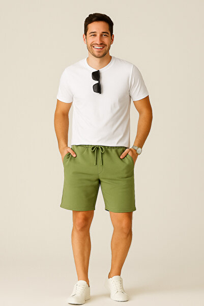 UOMOPARK 8024 Model Premium Summer Print Λεπτομερή σορτς