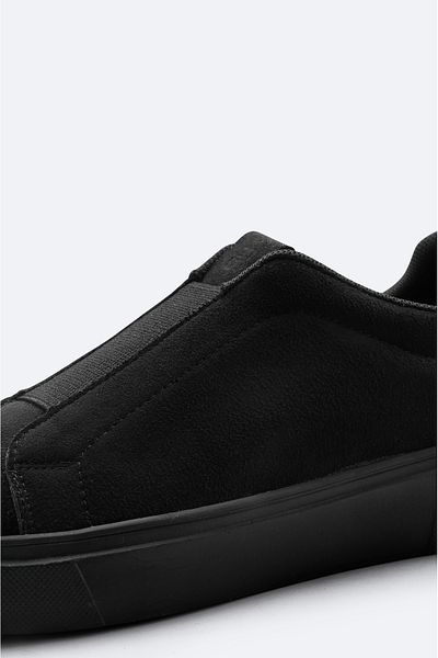 Avva Men's Black Rubber Band Detailed Flexible Sole Casual Shoes A22Y8022