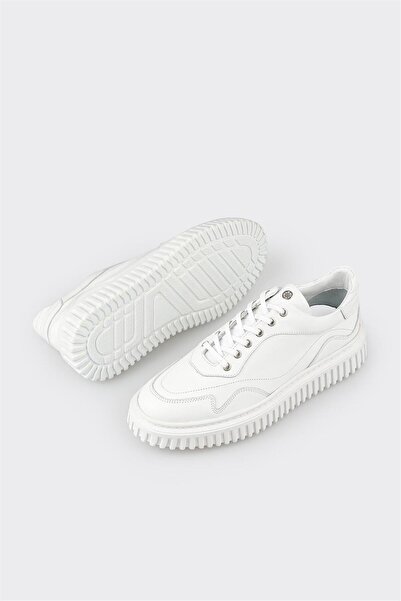 Elle Shoes Beyaz Deri Erkek Spor Ayakkabı