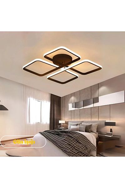 neeko Novem Black Plafonier Led Chandelier |   80W Ultra Daylight 4000K |   Modern Chandelier Lighting