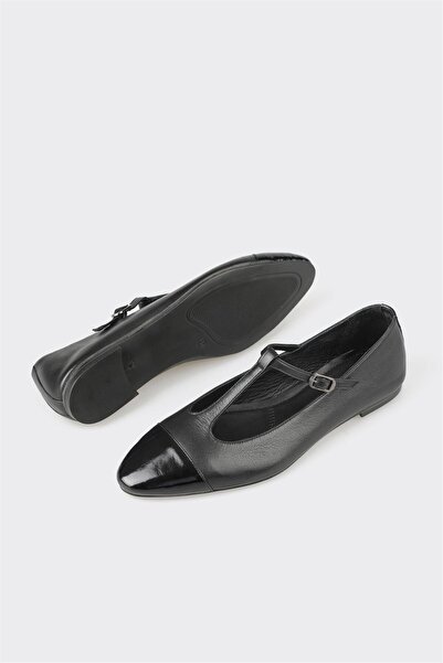 Elle Shoes Black Leather Women's Casual Shoes