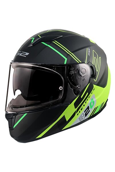 LS2 Stream Evo Sche Mat Siyah - Neon Sarı Kapalı Motosiklet Kaskı