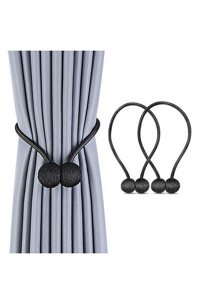 Bogadini Decorative Curtain Accessories – Ropes, Rods, Clips, Magnetic Balls, Art Deco Style, 2 Pieces