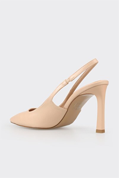 Elle Shoes Bej Kadın Topuklu Ayakkabı