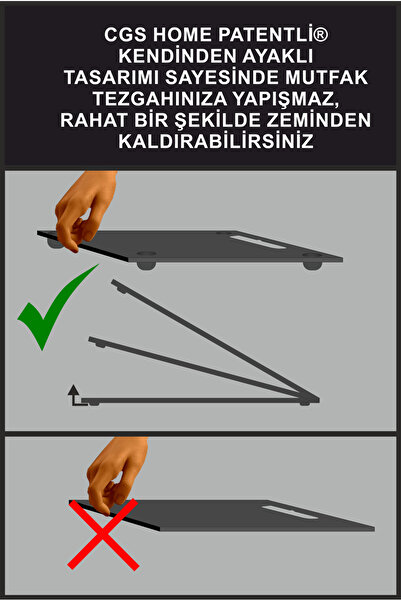 CGS Home 2 Adet (Küçük Boy)Paslanmaz Çelik Kesme Tahtası (Gömme AYAKLI)(304 Kalite) -®- Antibakteriyel