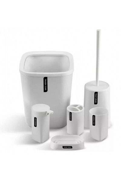 celhome Set complet de accesorii pentru baie CELhome – 6 piese, design modern, funcționalitate practică