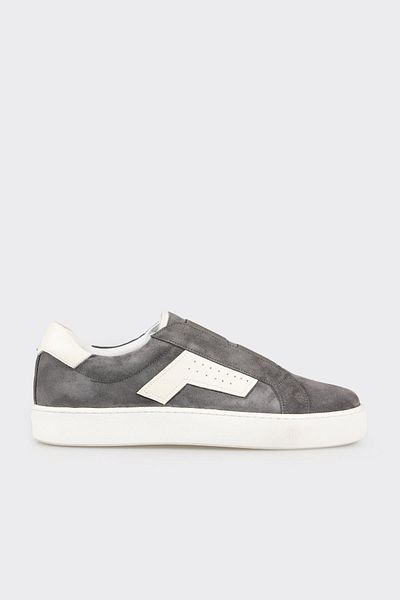Elle Shoes Gray Leather Men's Sports Shoes