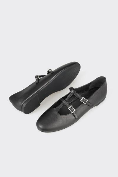 Elle Shoes Black Leather Women's Casual Shoes